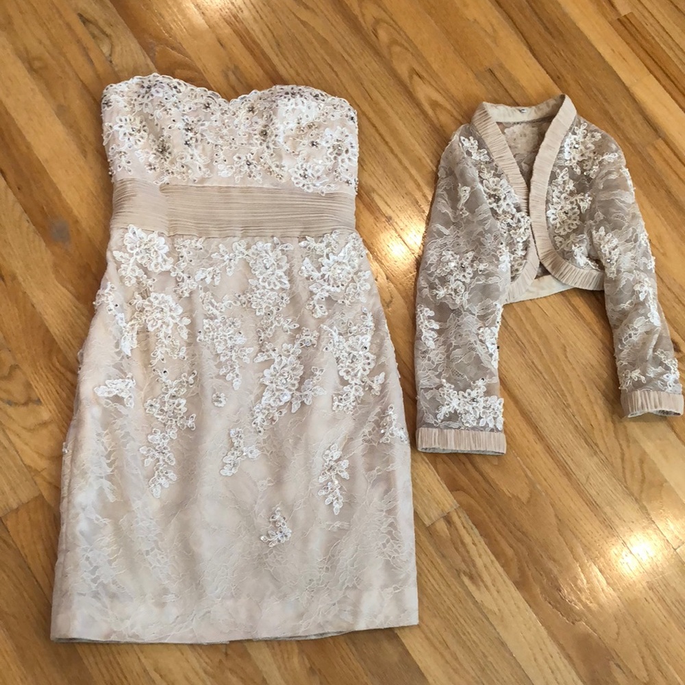 Mother of the bride dress with bolero jacket